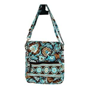 Vera Bradley‎ Hipster Java Blue Floral Cross-Body Bag Adjustable Strap